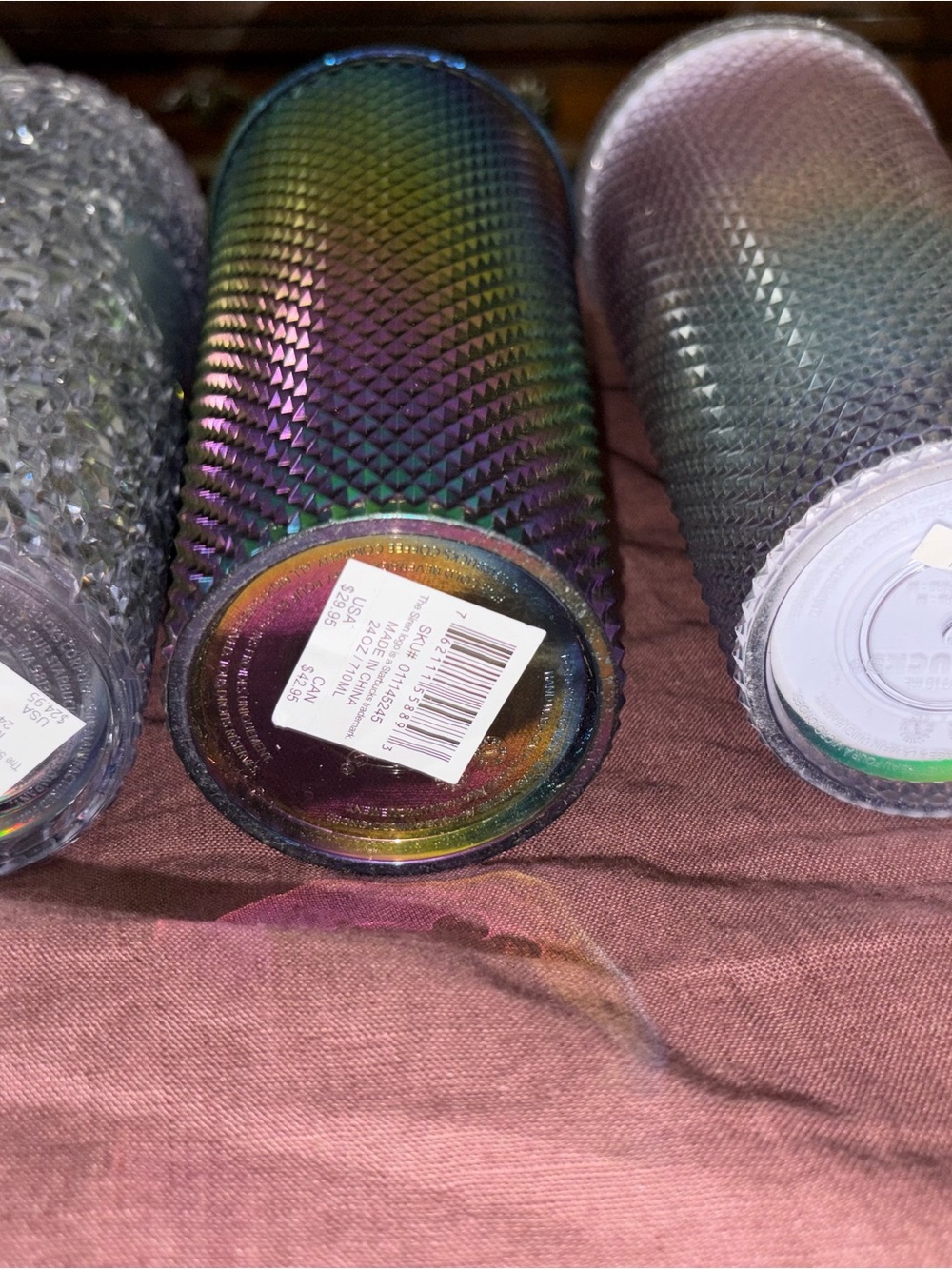 Set of 3 Starbucks Venti 24oz Studded - Picture 3 of 3